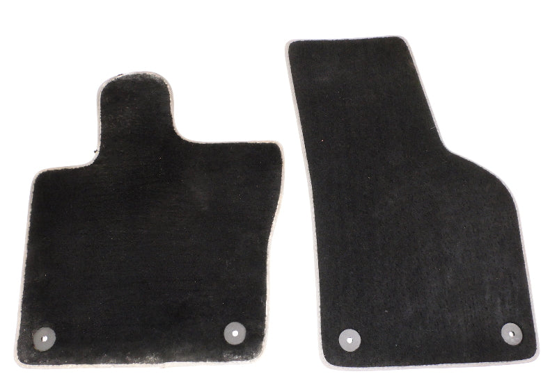 Carpet Floor Mats 11-18 VW Jetta MK6 Sedan - Black w/ Grey trim - 5C7 863 011 E