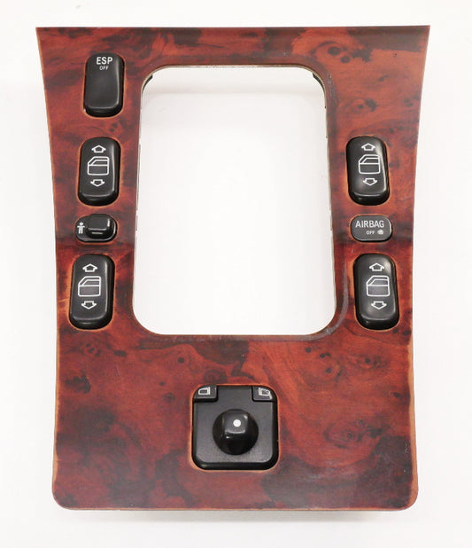 Wood Shifter Window Switch Trim 98-02 Mercedes E320 E430 W210 - Genuine