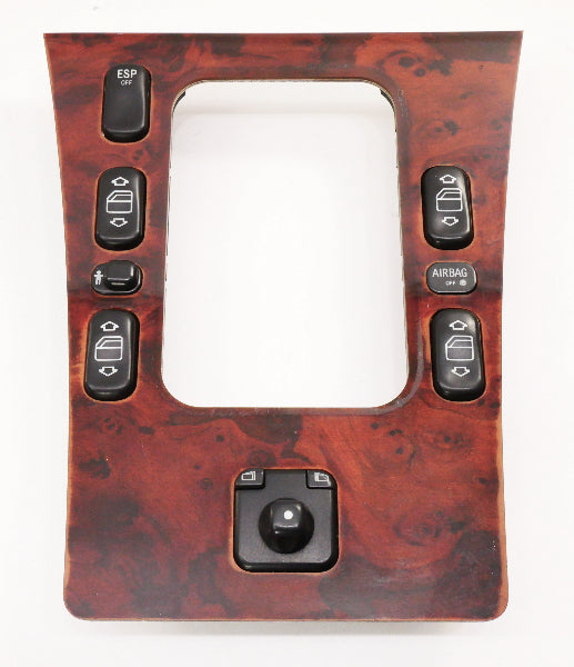 Wood Shifter Window Switch Trim 98-02 Mercedes E320 E430 W210 - Genuine