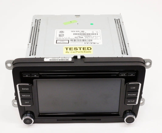 Head Unit Radio CD Sat 13-14 VW Jetta Hybrid Mk6 - Genuine - 5C6 035 180
