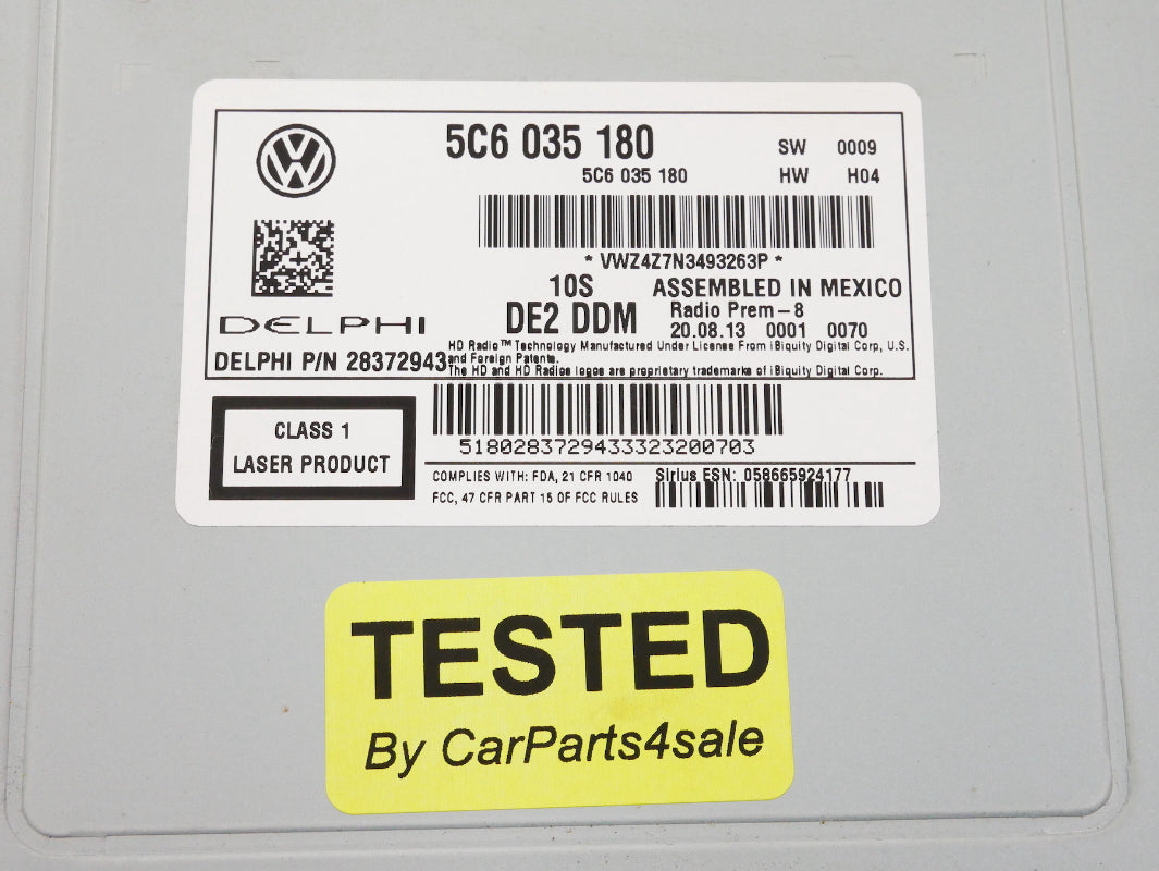 Head Unit Radio CD Sat 13-14 VW Jetta Hybrid Mk6 - Genuine - 5C6 035 180