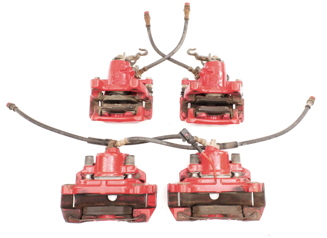 Big Brake Red Calipers & Carriers Set 05-10 VW Jetta GLI Rabbit GTI MK5 Genuine