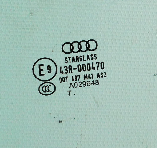 Driver Front Door Window Side Exterior Glass 08-15 Audi TT Coupe - Genuine