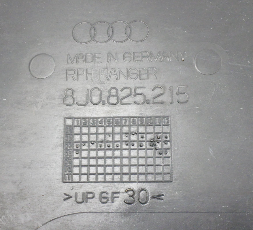 Rear Underbody Panel Lining Shield 08-15 Audi TT Coupe & Convertible 8J0 825 215