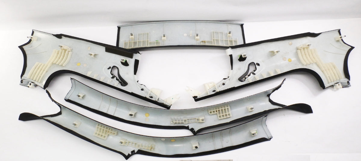 Black Headliner Upper PillarTrim Panels 08-15 Audi TT Coupe - Genuine