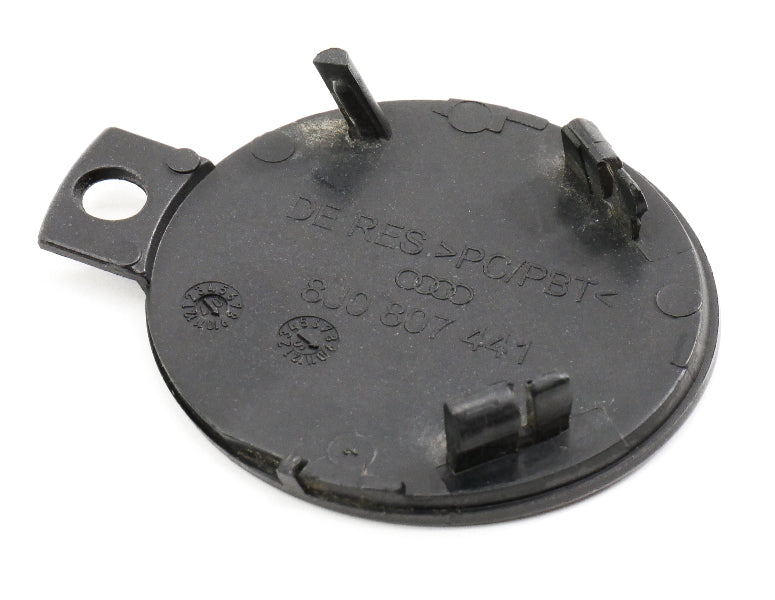 Rear Bumper Tow Hook Cap Cover 08-10 Audi TT - LY9B Black - 8J0 807 441