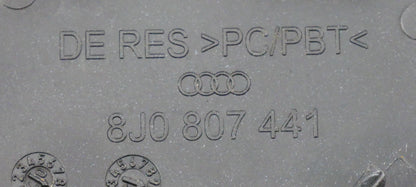 Rear Bumper Tow Hook Cap Cover 08-10 Audi TT - LY9B Black - 8J0 807 441