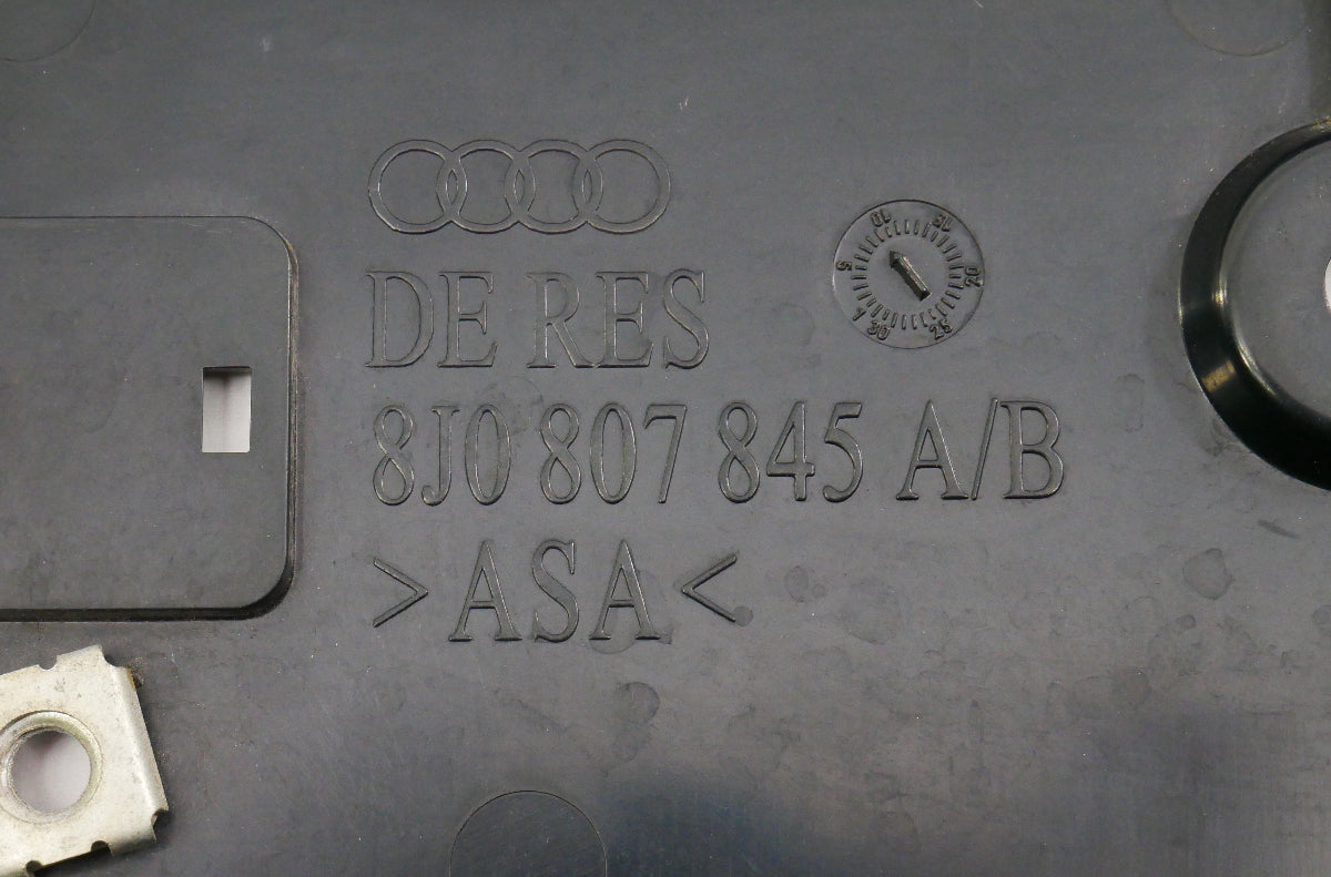 Rear Back License Plate Holder Bracket 08-15 Audi TT - Genuine - 8J0 807 845 A/B