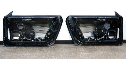 Left & Right Door Skin Shells 08-15 Audi TT Coupe - LY9B Black - Genuine