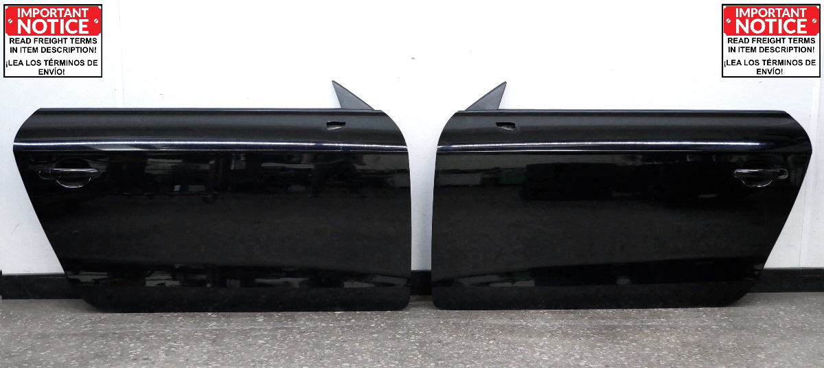 Left & Right Door Skin Shells 08-15 Audi TT Coupe - LY9B Black - Genuine