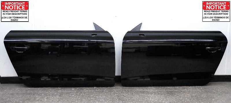 Left & Right Door Skin Shells 08-15 Audi TT Coupe - LY9B Black - Genuine
