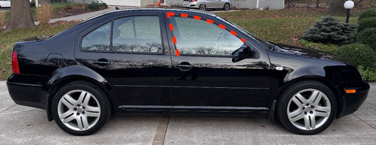 RH Front Door Window Molding Seal Trim 99-05 VW Jetta Golf 4dr MK4 - Genuine