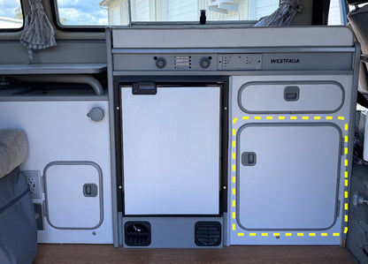 Gray Kitchen Cabinet Door 86-91 VW Vanagon T3 Camper Westfalia Genuine