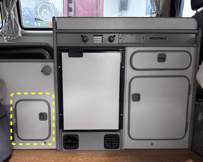 Gray Kitchen Cabinet Small Door 86-91 VW Vanagon T3 Camper Westfalia Genuine