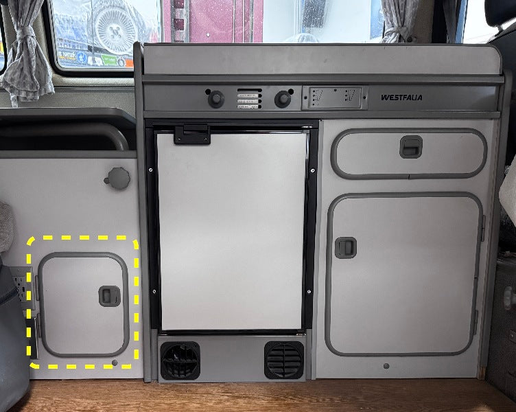 Gray Kitchen Cabinet Small Door 86-91 VW Vanagon T3 Camper Westfalia Genuine