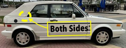 Convertible Top Small Side Trim Cap Covers 80-93 VW Rabbit Cabriolet ~ Genuine