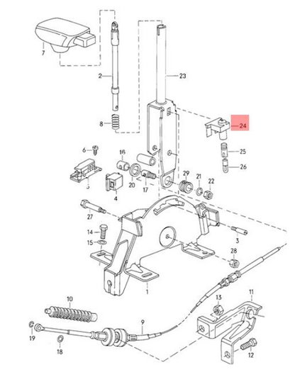 Automatic Gear Shifter Selector Light VW Rabbit Jetta Mk1 Cabriolet 321 927 149