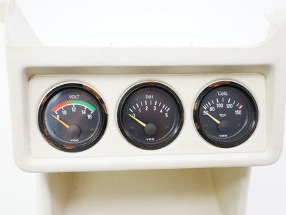 White Dash Center Console & Gauges 80-93 VW Rabbit Cabriolet MK1 - Genuine -
