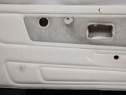 Front & Rear Door Panel Card Set 85-93 VW Cabriolet MK1 White ~ Speaker Pockets