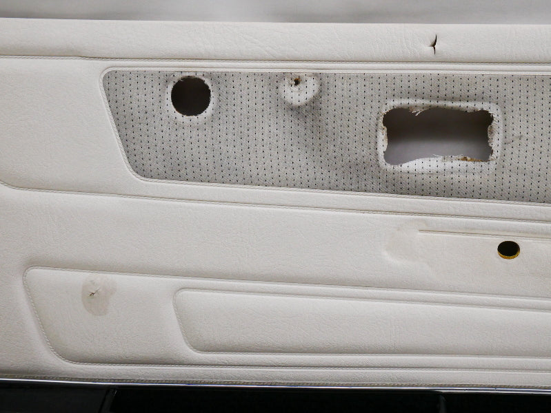 Front & Rear Door Panel Card Set 85-93 VW Cabriolet MK1 White ~ Speaker Pockets