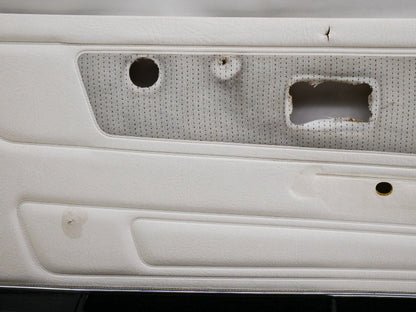 Front & Rear Door Panel Card Set 85-93 VW Cabriolet MK1 White ~ Speaker Pockets