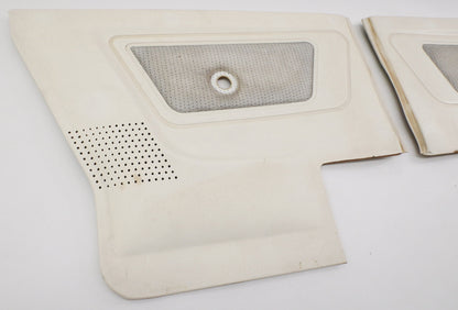 Front & Rear Door Panel Card Set 85-93 VW Cabriolet MK1 White ~ Speaker Pockets