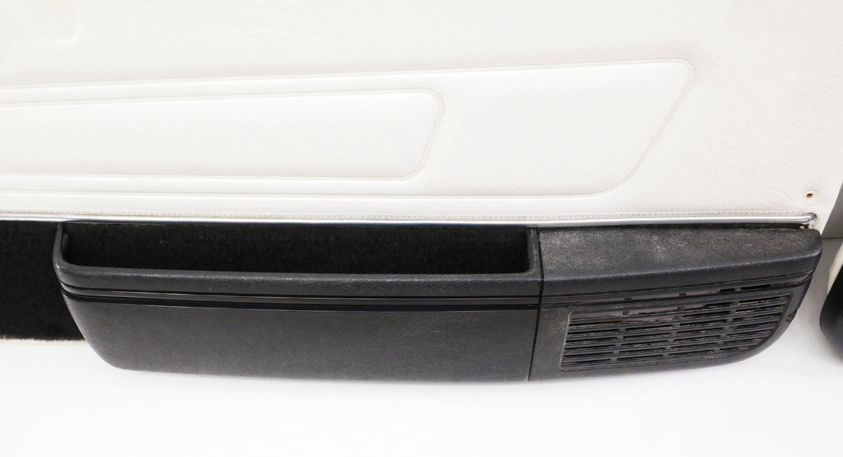 Front & Rear Door Panel Card Set 85-93 VW Cabriolet MK1 White ~ Speaker Pockets