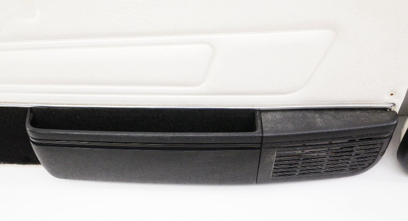 Front & Rear Door Panel Card Set 85-93 VW Cabriolet MK1 White ~ Speaker Pockets