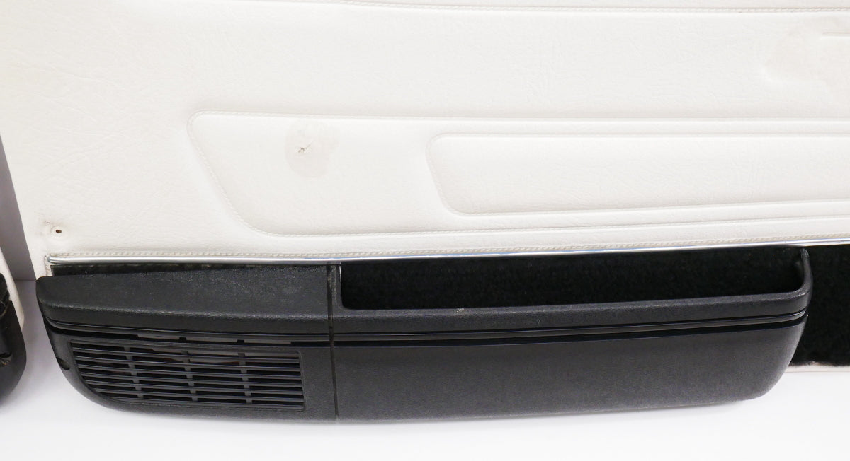 Front & Rear Door Panel Card Set 85-93 VW Cabriolet MK1 White ~ Speaker Pockets