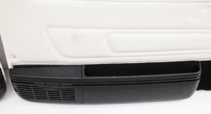 Front & Rear Door Panel Card Set 85-93 VW Cabriolet MK1 White ~ Speaker Pockets