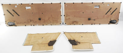 Front & Rear Door Panel Card Set 85-93 VW Cabriolet MK1 White ~ Speaker Pockets