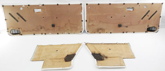 Front & Rear Door Panel Card Set 85-93 VW Cabriolet MK1 White ~ Speaker Pockets