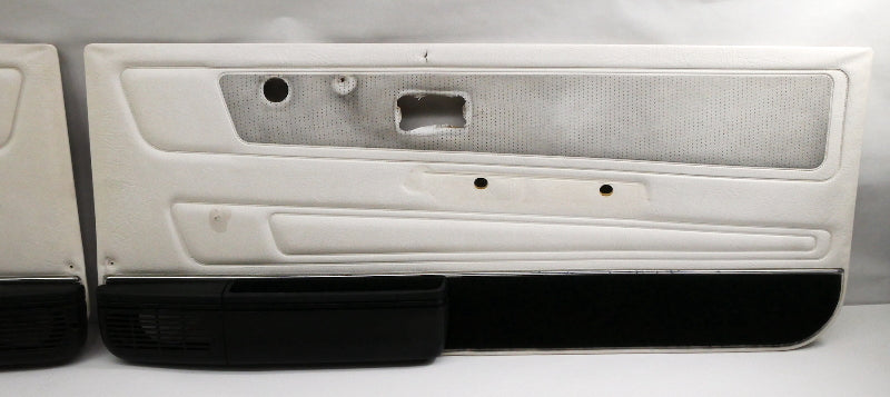 Front & Rear Door Panel Card Set 85-93 VW Cabriolet MK1 White ~ Speaker Pockets