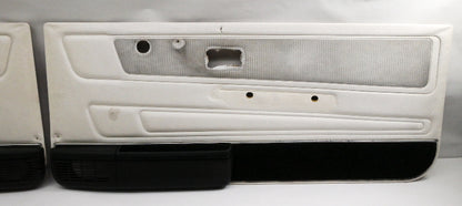 Front & Rear Door Panel Card Set 85-93 VW Cabriolet MK1 White ~ Speaker Pockets