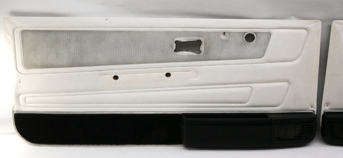 Front & Rear Door Panel Card Set 85-93 VW Cabriolet MK1 White ~ Speaker Pockets