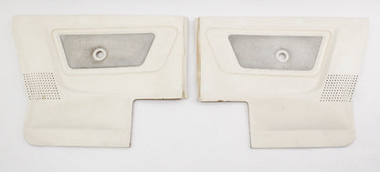 Front & Rear Door Panel Card Set 85-93 VW Cabriolet MK1 White ~ Speaker Pockets