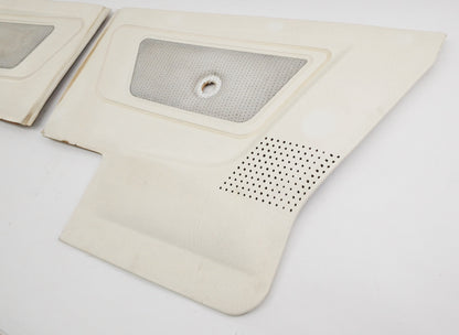 Front & Rear Door Panel Card Set 85-93 VW Cabriolet MK1 White ~ Speaker Pockets