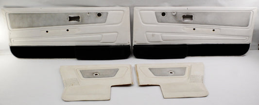 Front & Rear Door Panel Card Set 85-93 VW Cabriolet MK1 White ~ Speaker Pockets