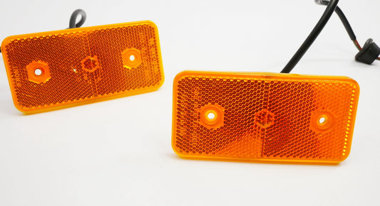 2x Fender Side Marker Light Lamp VW Rabbit Mk1 Cabriolet Dasher - 321 945 051 A