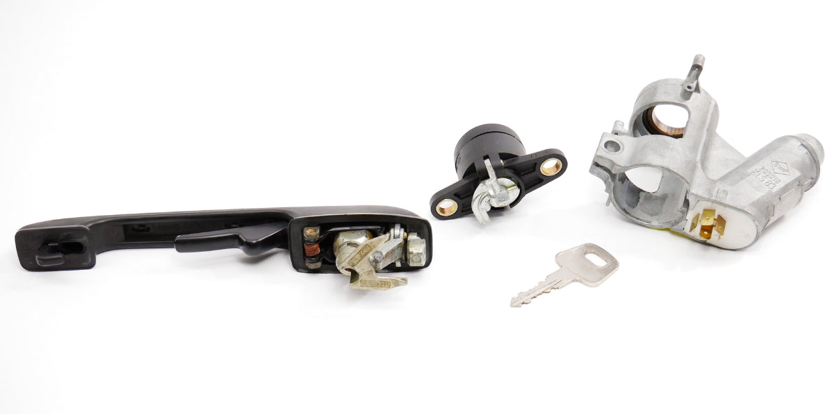 Ignition Key Handle Trunk Lock Set 80-93 VW Cabriolet Rabbit Convertible MK1 ~