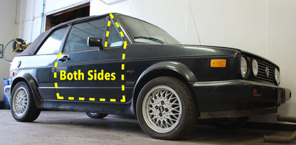 Door Window Weather Stripping Seals 89-93 VW Cabriolet Convertible MK1 - Genuine