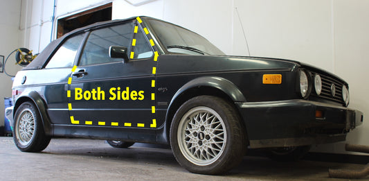 Door Window Weather Stripping Seals 89-93 VW Cabriolet Convertible MK1 - Genuine