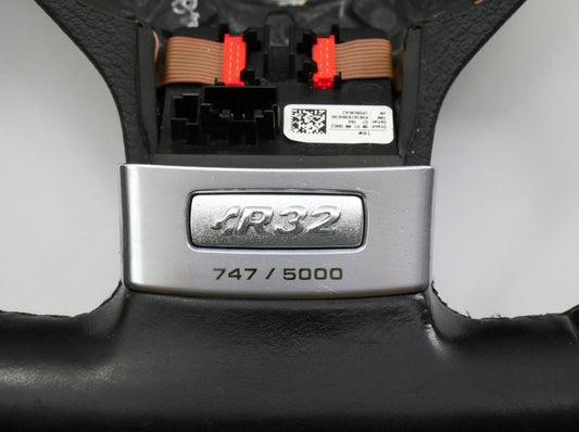 Flat Bottom Black Leather Sports Steering Wheel 05-10 VW Jetta GLI GTI R32 MK5