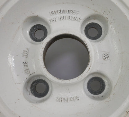 14" Alloy Wheel Rim 85-93 VW Cabriolet MK1 4x100 White - Genuine - 191 601 025 P