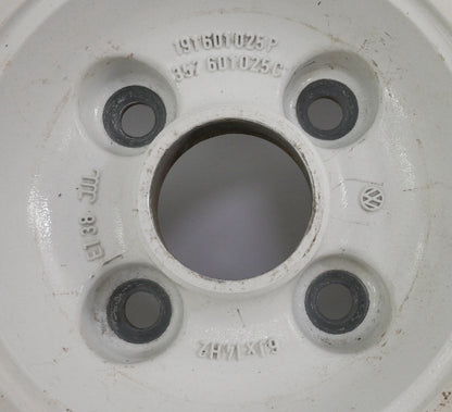 14" Alloy Wheel Rim 85-93 VW Cabriolet MK1 4x100 White - Genuine - 191 601 025 P