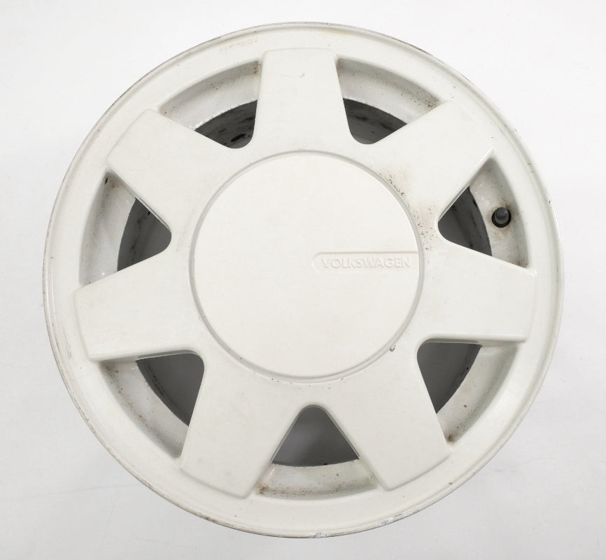 14" Alloy Wheel Rim 85-93 VW Cabriolet MK1 4x100 White - Genuine - 191 601 025 P