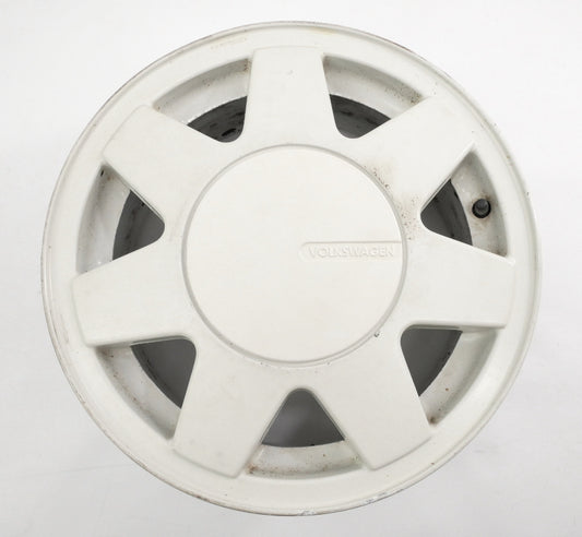 14" Alloy Wheel Rim 85-93 VW Cabriolet MK1 4x100 White - Genuine - 191 601 025 P