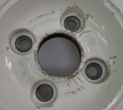 14" Alloy Wheel Rim 85-93 VW Cabriolet MK1 4x100 White ~ Genuine ~ 191 601 025 P