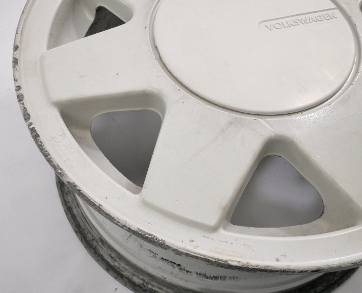 14" Alloy Wheel Rim 85-93 VW Cabriolet MK1 4x100 White . Genuine . 191 601 025 P
