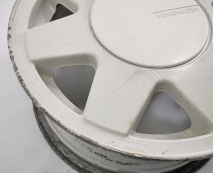 14" Alloy Wheel Rim 85-93 VW Cabriolet MK1 4x100 White . Genuine . 191 601 025 P